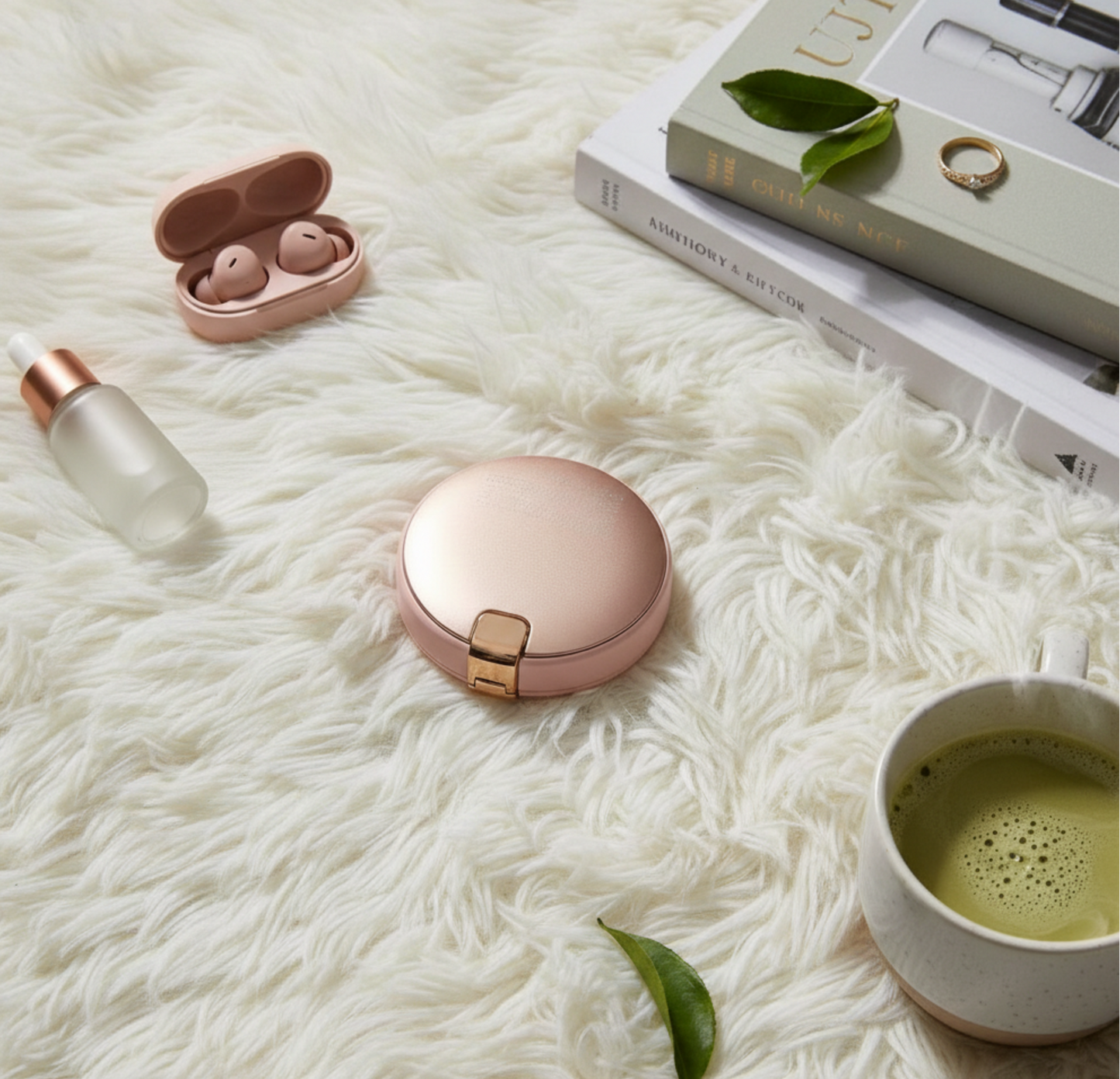 Powerbank LUXTECH 4 w 1 – lusterko do makijażu – światło LED – ogrzewacz dłoni