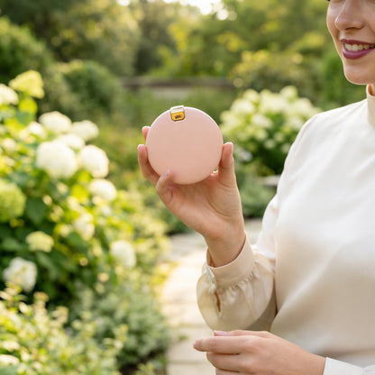 Powerbank LUXTECH 4 w 1 – lusterko do makijażu – światło LED – ogrzewacz dłoni