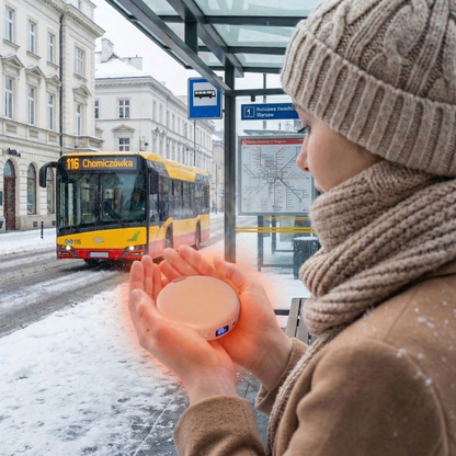 Powerbank LUXTECH 4 w 1 – lusterko do makijażu – światło LED – ogrzewacz dłoni